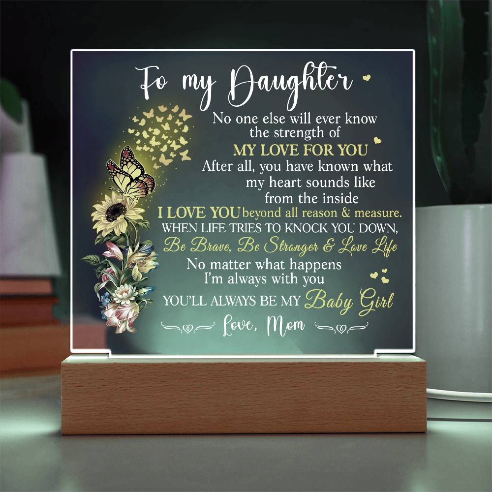 Heartfelt Keepsake Gift for Daughter from Mom Plaque - Baby Girl