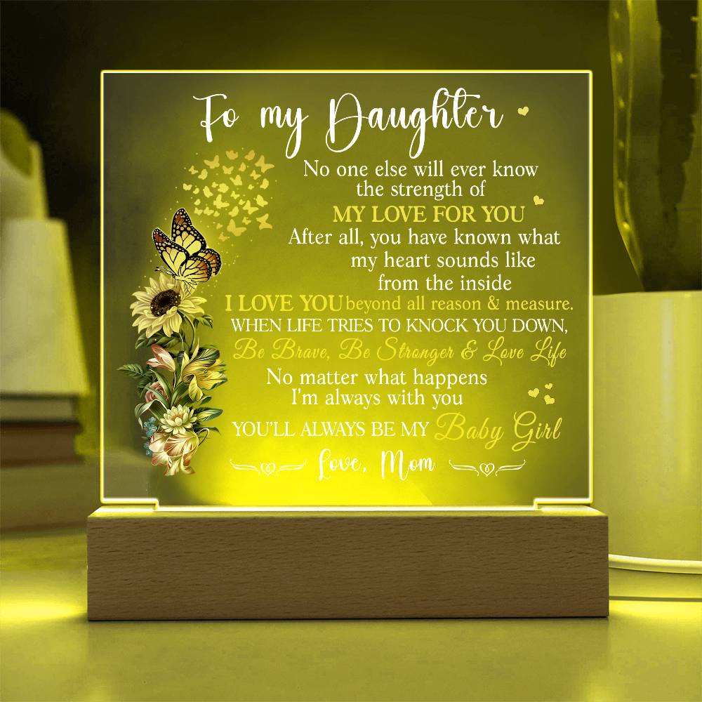 Heartfelt Keepsake Gift for Daughter from Mom Plaque - Baby Girl