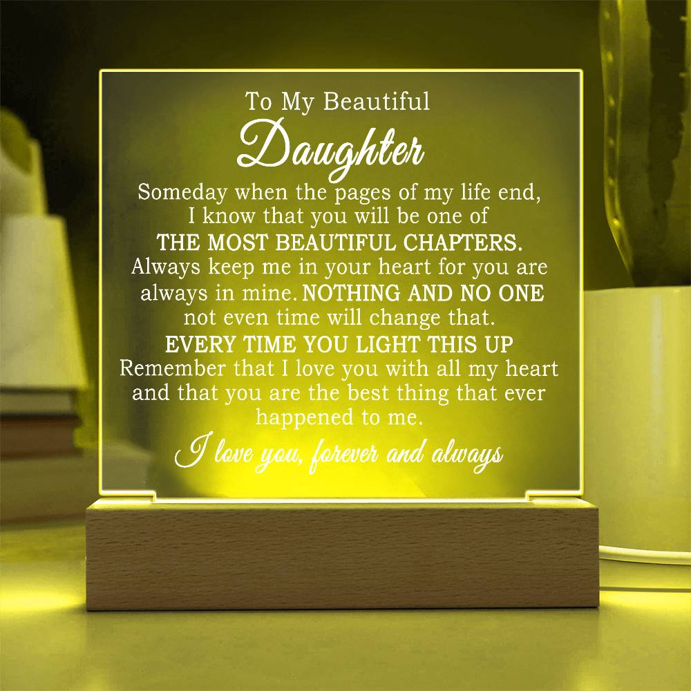 Heartfelt Keepsake Color Changing Lamp Gift for Daughter - Beautiful Chapters