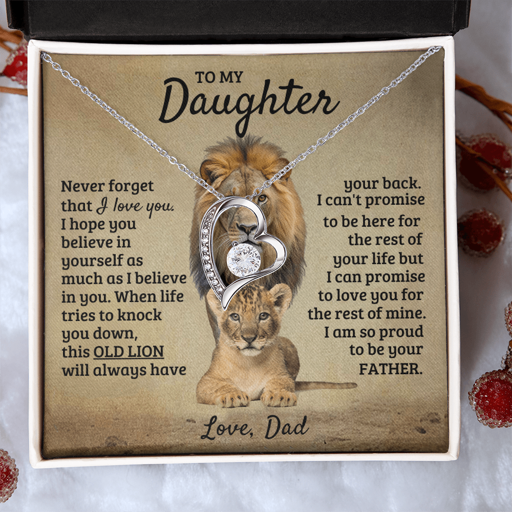 To My Daughter - I'm Proud To Be Your Father - Forever Love Necklace