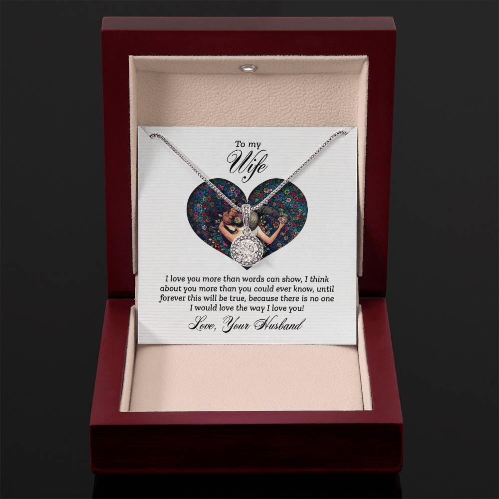 To My Wife Necklace - Perfect Gift for Wife from Husband, Romantic Jewelry for Birthday & Valentine’s Day - Eternal Hope Necklace
