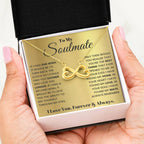 To My Soulmate Necklace - Soulmate Jewelry Gift for Valentine’s Day, Birthday & Romantic Celebrations - Endless Love Necklace