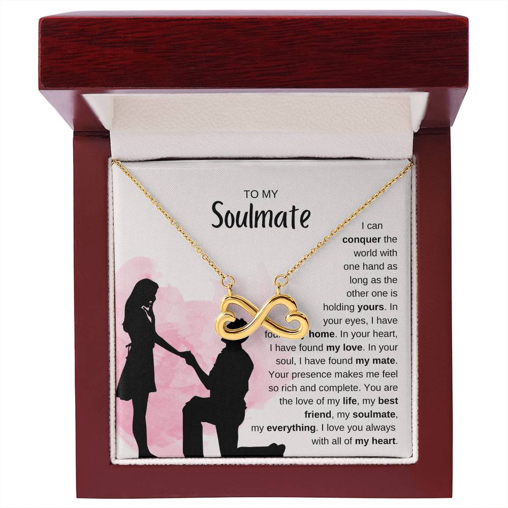 To My Soulmate Necklace - Unique Soulmate Gift for Her for Birthdays & Surprise Moments - Endless Love Necklace