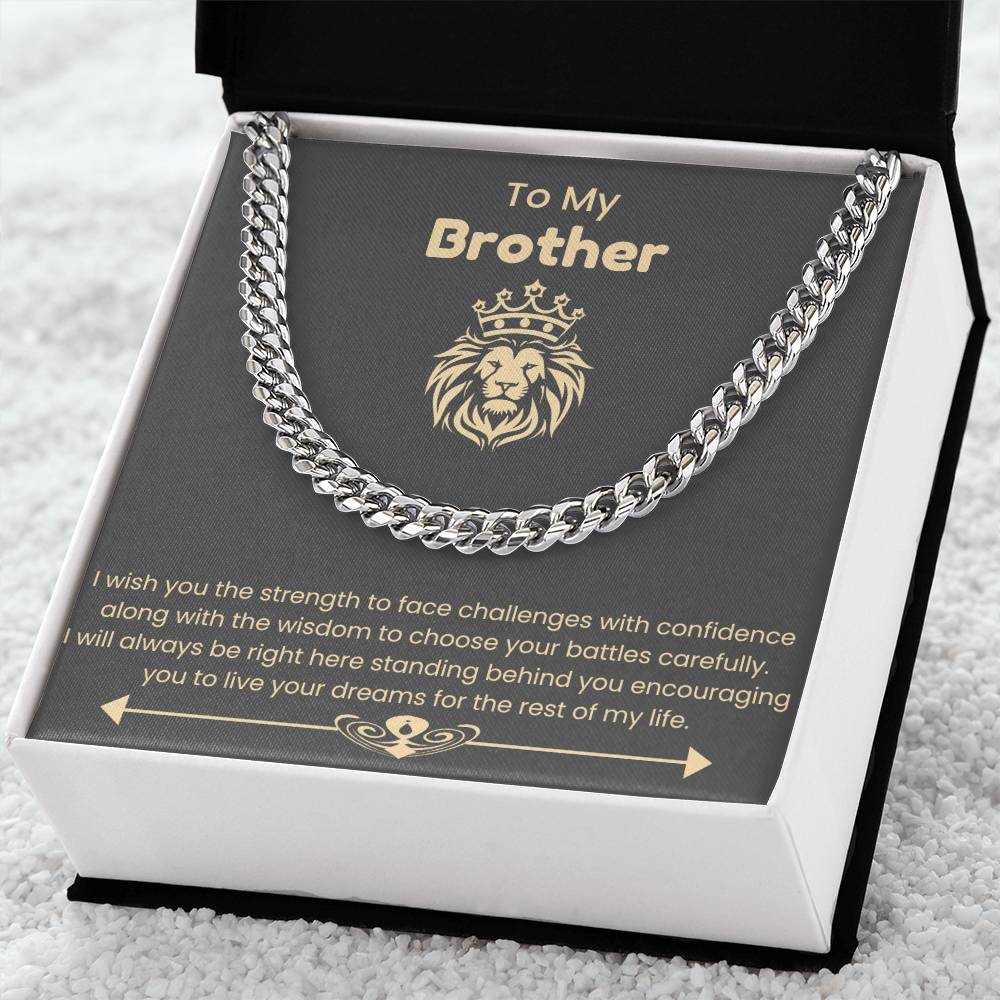 To My Brother - Cuban Link Chain - Jewelry Gift for Brother