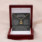 To My Beautiful Soulmate Necklace - Romantic Necklace for Surprising The Soulmate in Your Life - Anchor Pendant Necklace