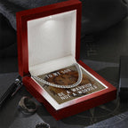 To My Son Necklace - Be a warrior not a worrier - Cuban Link Chain