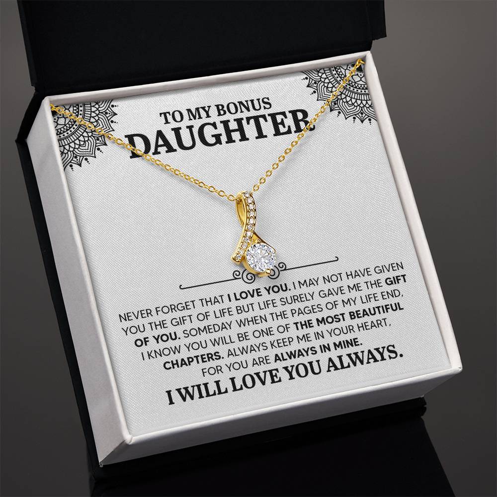 To My Daughter Necklace – Birthday Christmas Gift Necklace for Daughter – Alluring Beauty Necklace