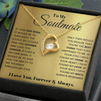 To My Soulmate Necklace - Soulmate Jewelry Gift for Valentine’s Day, Birthday & Romantic Celebrations - Forever Love Necklace