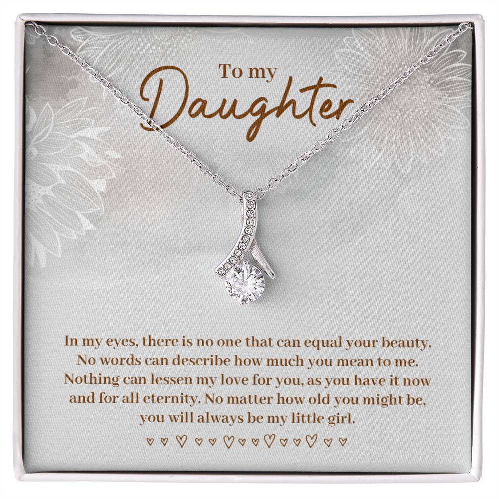 To My Daughter Necklace – Daughter Birthday Graduation Celebration Gift – Alluring Beauty Necklace