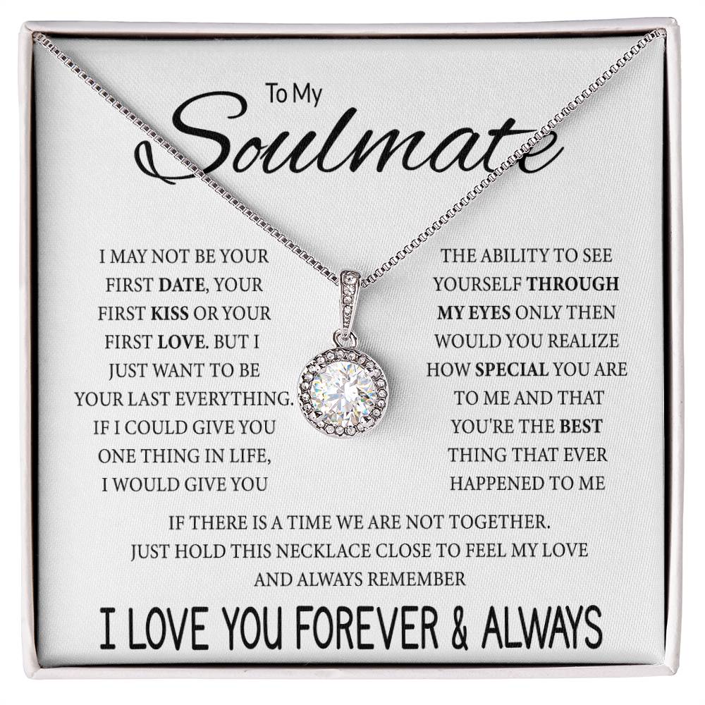 To My Soulmate Necklace - Unique Soulmate Gift for Her for Birthdays & Surprise Moments - Eternal Hope Necklace