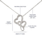 To My Soulmate Necklace - Romantic Soulmate Gift for Her for Christmas & Holiday Gifting - Heart-to-heart Pendant Necklace