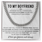 Girlfriend to Boyfriend Gift – Cuban Link Chain – Birthday & Anniversary Gift for Him