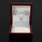 To My Sister In Law Necklace - Gift for Bonus Sister - Love Knot Necklace