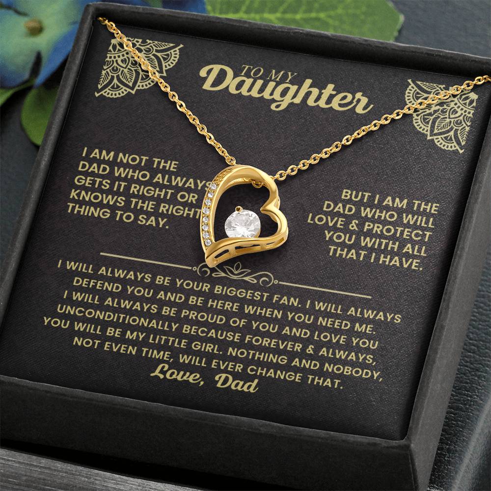 To My Daughter Necklace - I will always be your biggest fan - Gift for Daughter from Dad - Forever Love Necklace