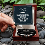 Your presence is a gift that fills my heart with joy - Gift for Dad - Love You Forever Bracelet