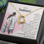 To My Soulmate Necklace - Unique Soulmate Gift for Her for Birthdays & Surprise Moments - Forever Love Necklace