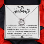 To My Soulmate Necklace - Soulmate Gift for Her for Valentine’s Day & Every Day Love - Lucky In Love Necklace
