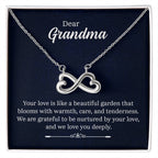 Dear Grandma - Your love is like a beautiful garden - Grandma Gift - Endless Love Necklace