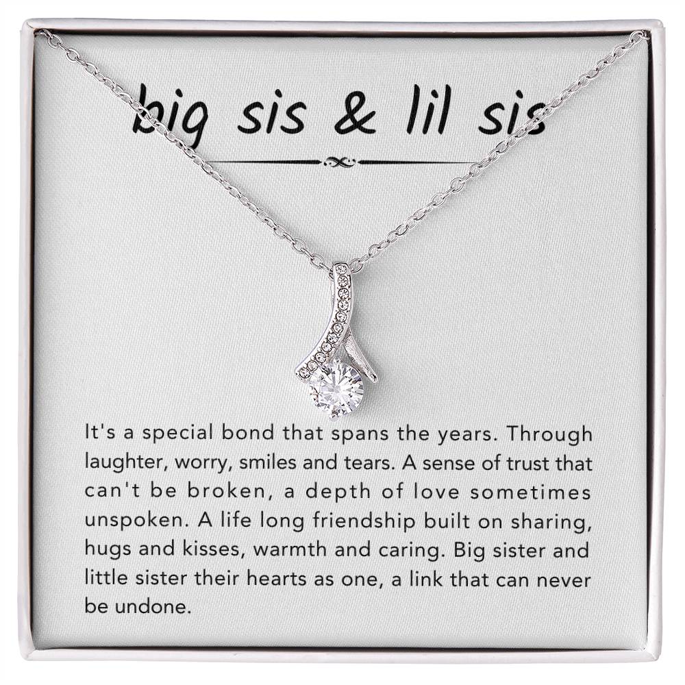 Big Sister & Little Sister Necklace - It's a special bond that spans the years - Gift for Sister - Alluring Beauty Necklace