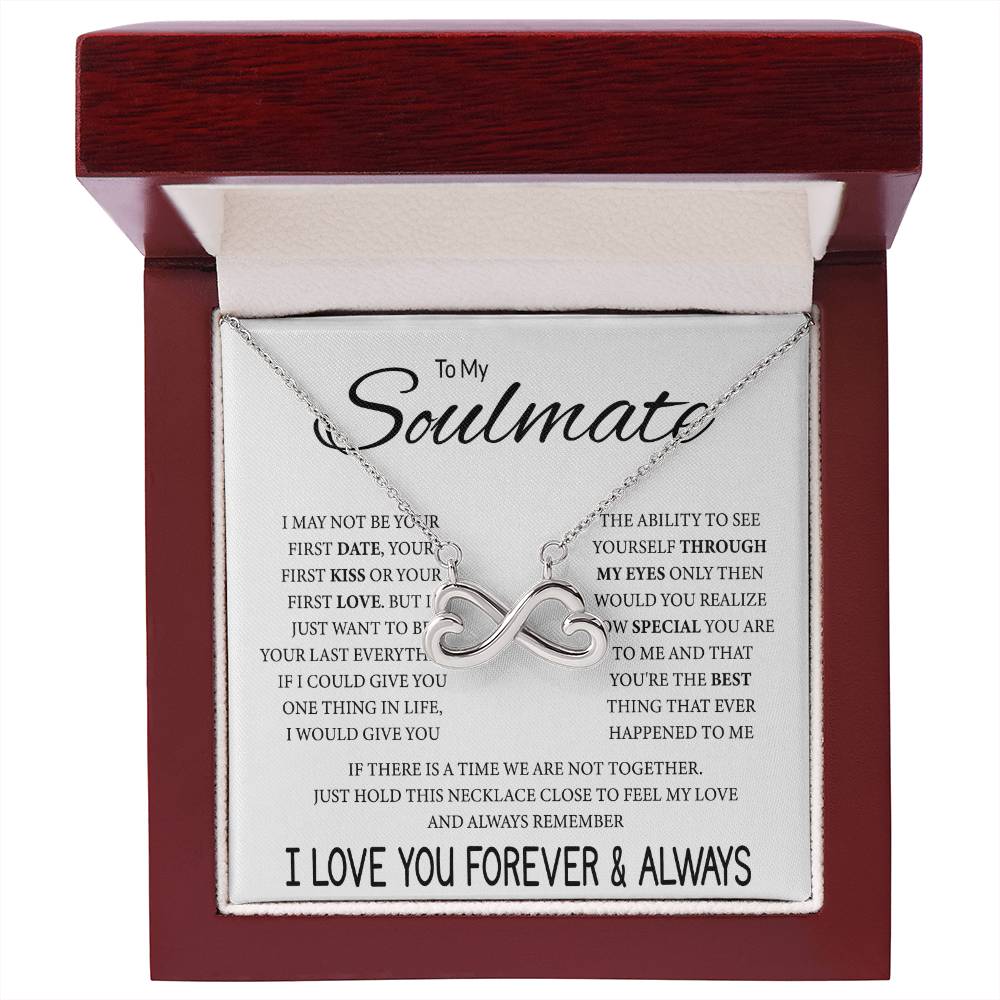 To My Soulmate Necklace - Long Distance Relationship Soulmate Gift for Romantic Occasions - Endless Love Necklace