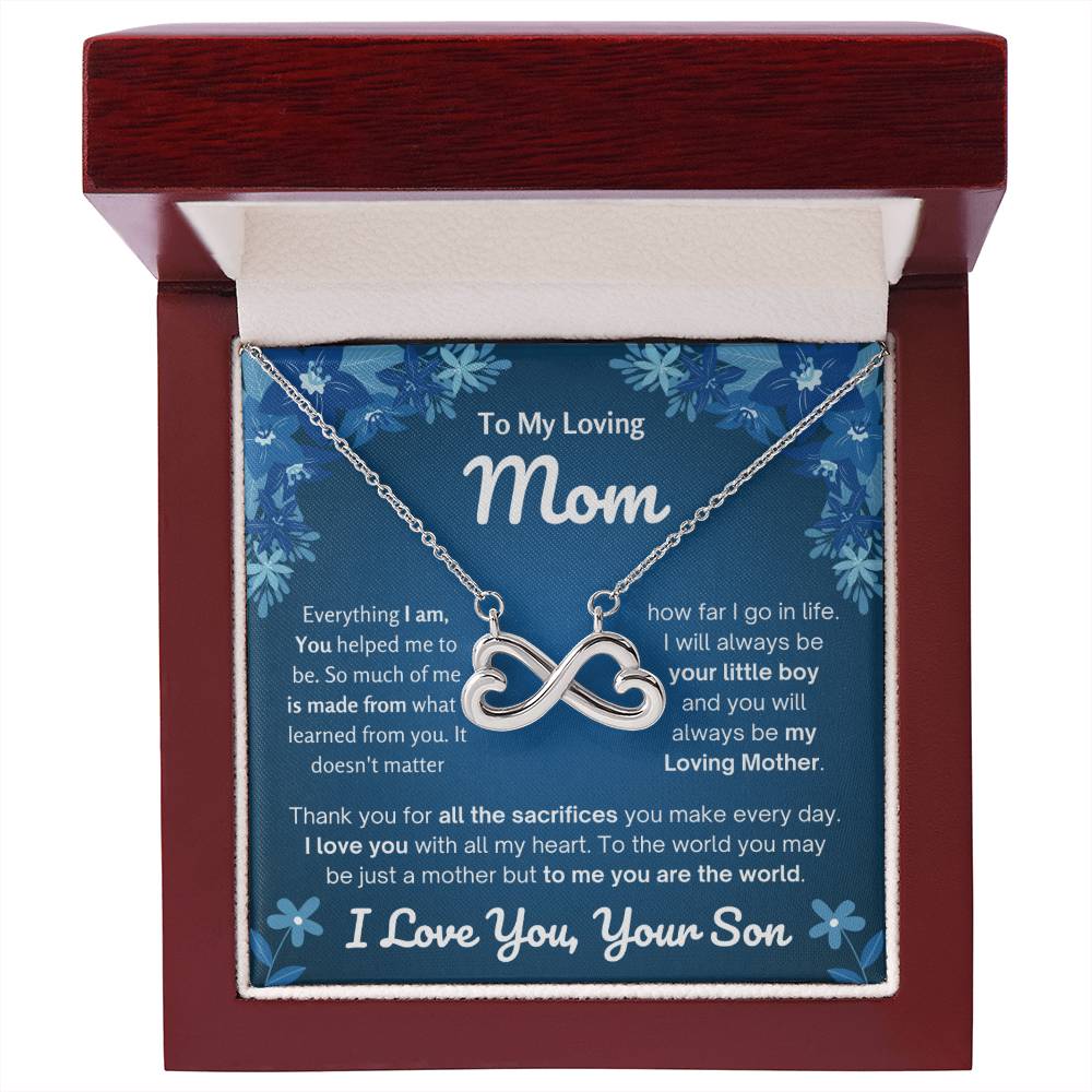 To My Loving Mom - I will always be your little boy - Endless Love Necklace - Gift for Mom from Son