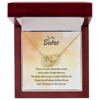 Gift for Sister - There's no better friend than a sister - Interlocking Hearts Necklace