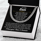 To My Son, Cuban Link Chain Necklace for Son, Birthday Gift, Stylish Teen & Young Men Accessory,