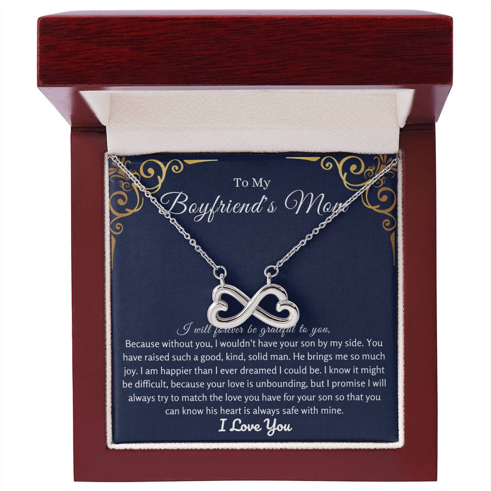 To My Boyfriend's Mom - I will forever be grateful to you - Endless Love Necklace - Unique Bf Mom Present