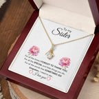 To My Sister - For All The Times I Forgot To Thank You - Gift for Sister - Alluring Beauty Necklace