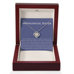 Unbiological Sister Necklace - Gift for Bonus Sister - Love Knot Necklace