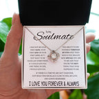 Soulmate Jewelry for Girlfriend - Romantic Necklace for Valentines & Birthdays - Love Knot Necklace