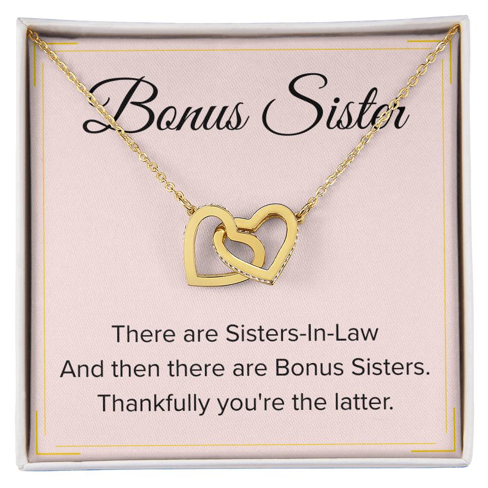 Bonus Sister Necklace Gift - Interlocking Hearts Necklace