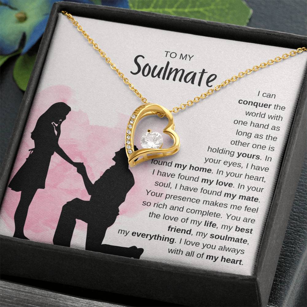 To My Soulmate Necklace - Best Soulmate Gift for Valentine’s Day & Everyday Romance - Forever Love Necklace