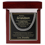 My Dear Grandson - Always remember how much I love you - Cuban Link Chain from Grandma