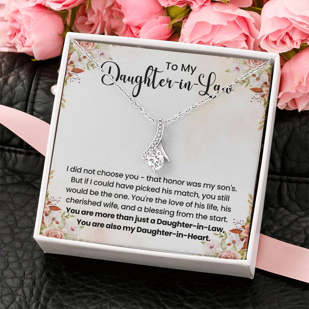 To My Beautiful Daughter In Law - Alluring Beauty Necklace - Gift for Bonus Daughter