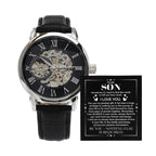 To My Son - You're the greatest gift - Men's Openwork Watch Gift for Son