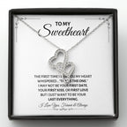 To My Sweetheart Necklace - Gift for Love on Valentine’s Day & Special Days - Heart-to-heart Pendant Necklace