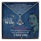To My Nurse Wife Necklace Gift from Husband, Perfect for Birthday & Valentine’s Day Surprises - Anchor Pendant Necklace