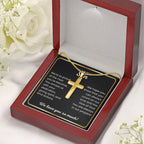 To Our Dear Son - We love you so much - Gift for Son from Mom and Dad - Artisan Cross Necklace