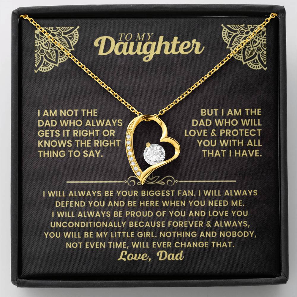 To My Daughter - I Will Always Be Your Biggest Fan - Forever Love Necklace