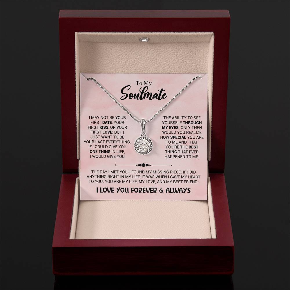 To My Soulmate Necklace - Soulmate Jewelry Gift for Valentine’s Day, Birthday & Romantic Celebrations - Eternal Hope Necklace
