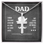 Gift for Dad - I know you have loved me - Artisan Cross Necklace