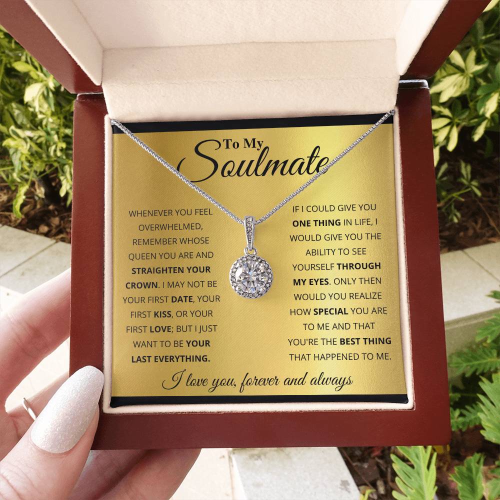 To My Soulmate Necklace - Best Gift for Soulmate for Valentine’s Day & Beyond - Eternal Hope Necklace