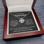 To My Beautiful Soulmate Necklace - Romantic Necklace for Surprising The Soulmate in Your Life - Crown Pendant Necklace
