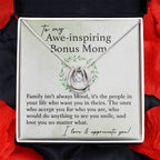 To My Bonus Mom - I Love & Appreciate You - Lucky In Love Necklace - Best Gift For Bonus Mom