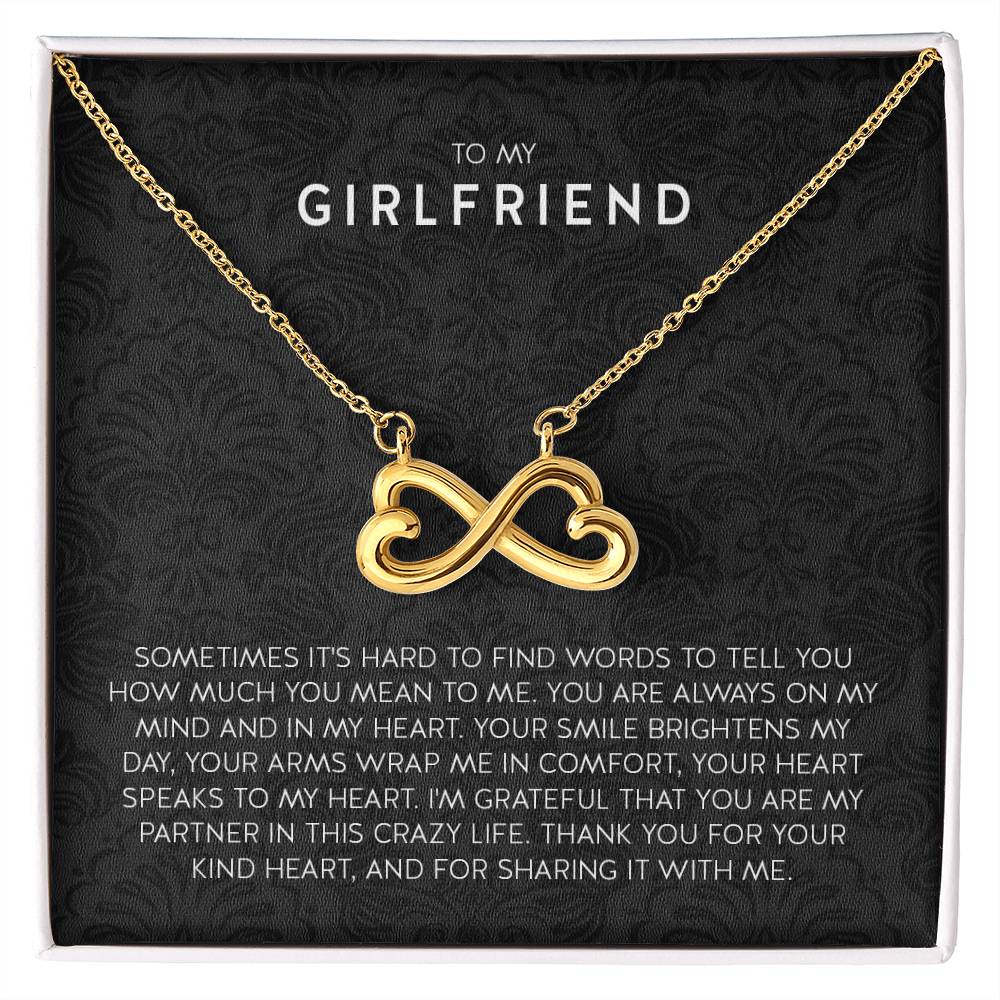 To My Girlfriend Necklace - Romantic Jewelry Gift for Christmas, Valentine’s Day & Surprises - Endless Love Necklace