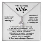 To My Beautiful Wife Necklace - Romantic Keepsake Jewelry Gift from Husband for Special Days & Valentine’s Love - Alluring Beauty Necklace