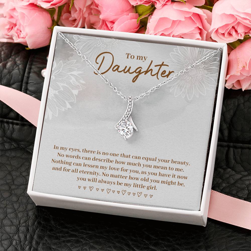 To My Daughter Necklace – Daughter Birthday Graduation Celebration Gift – Alluring Beauty Necklace