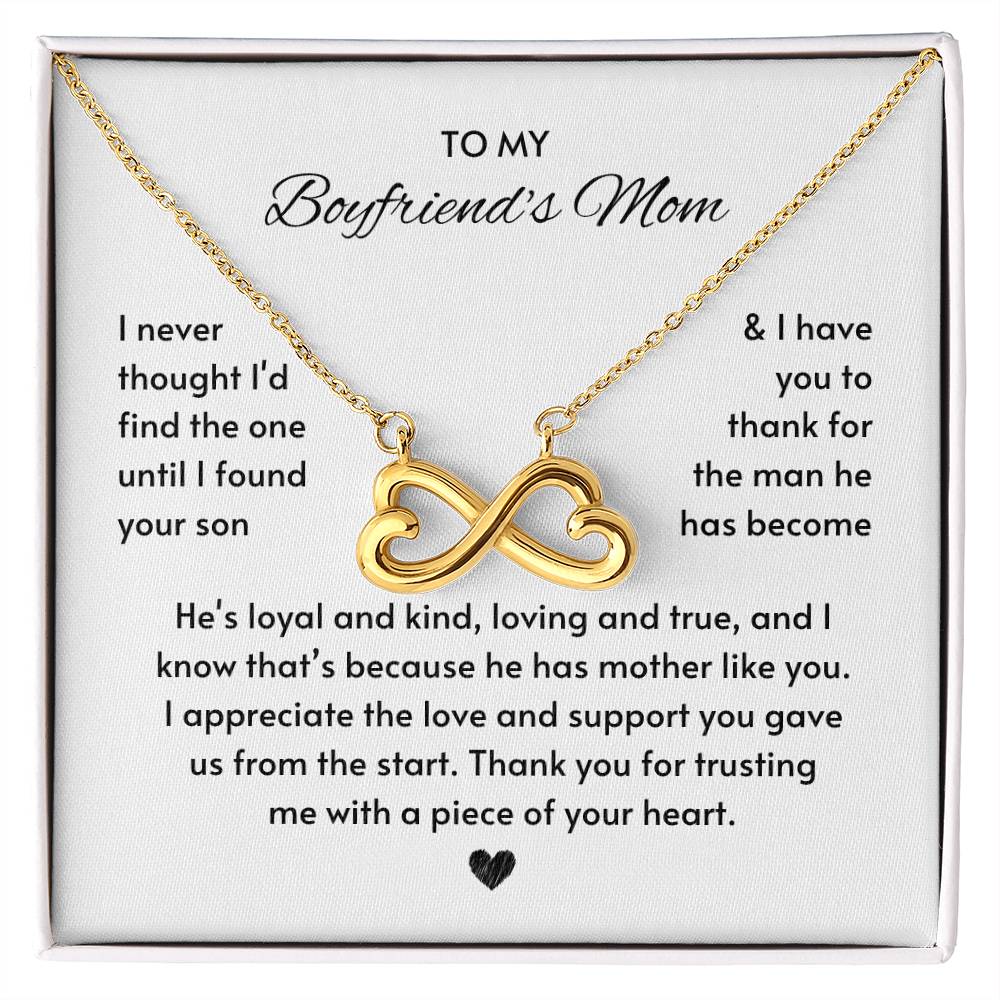 Heartfelt Gift for Boyfriend's Mom - I never thought I'd find the one until I found your son - Endless Love Necklace