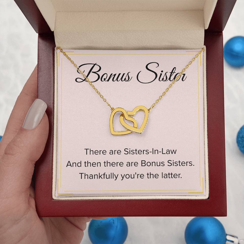 Bonus Sister Necklace Gift - Interlocking Hearts Necklace